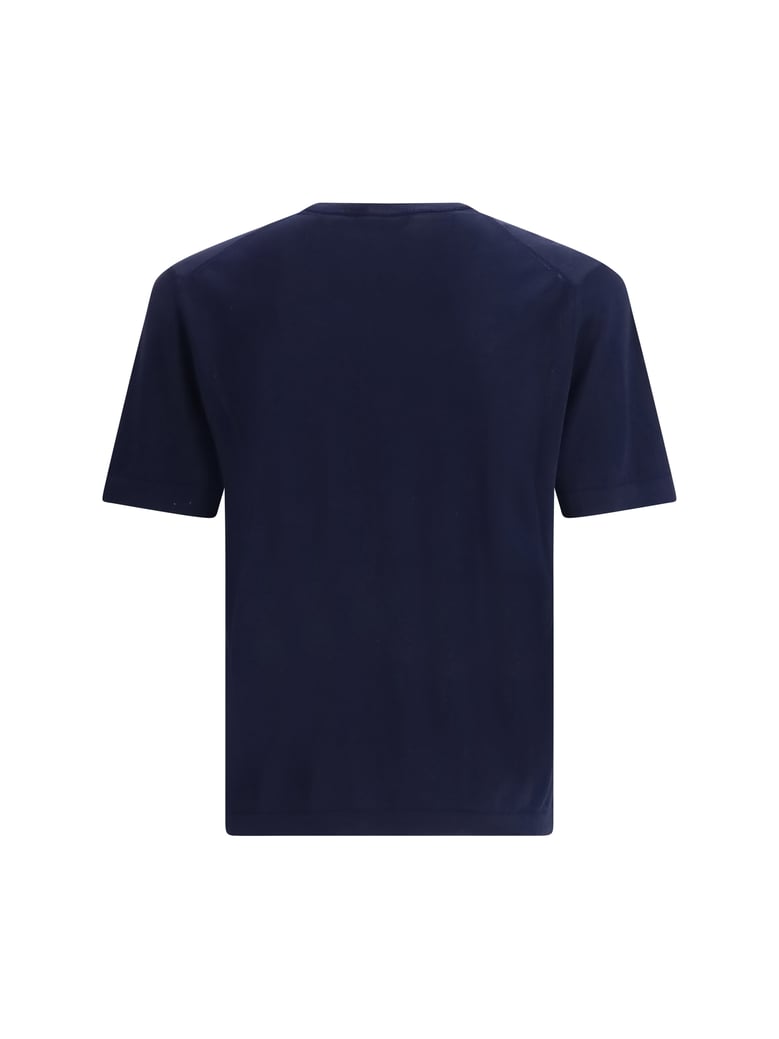 cotton knitted t-shirt navy by Selfnex