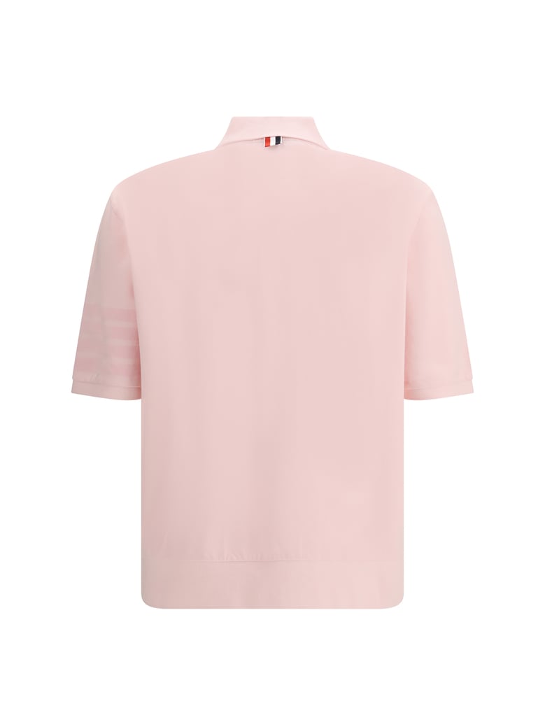cotton polo shirt light pink by Selfnex