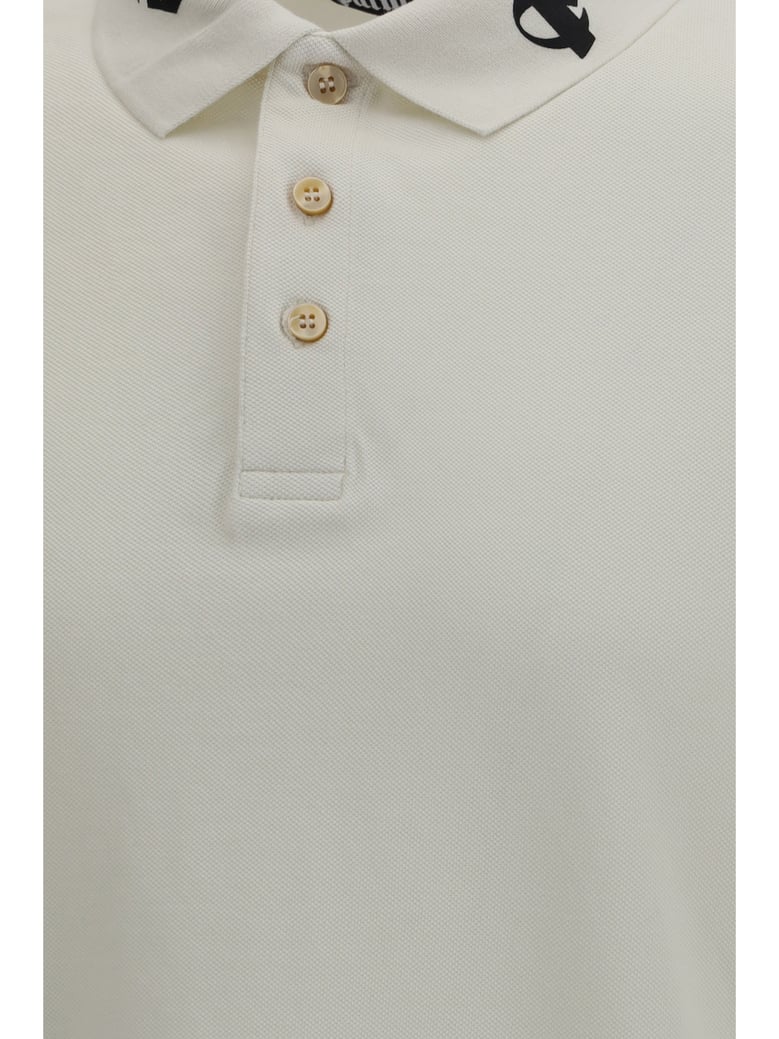 polo shirt neck logo off-white/black by Selfnex