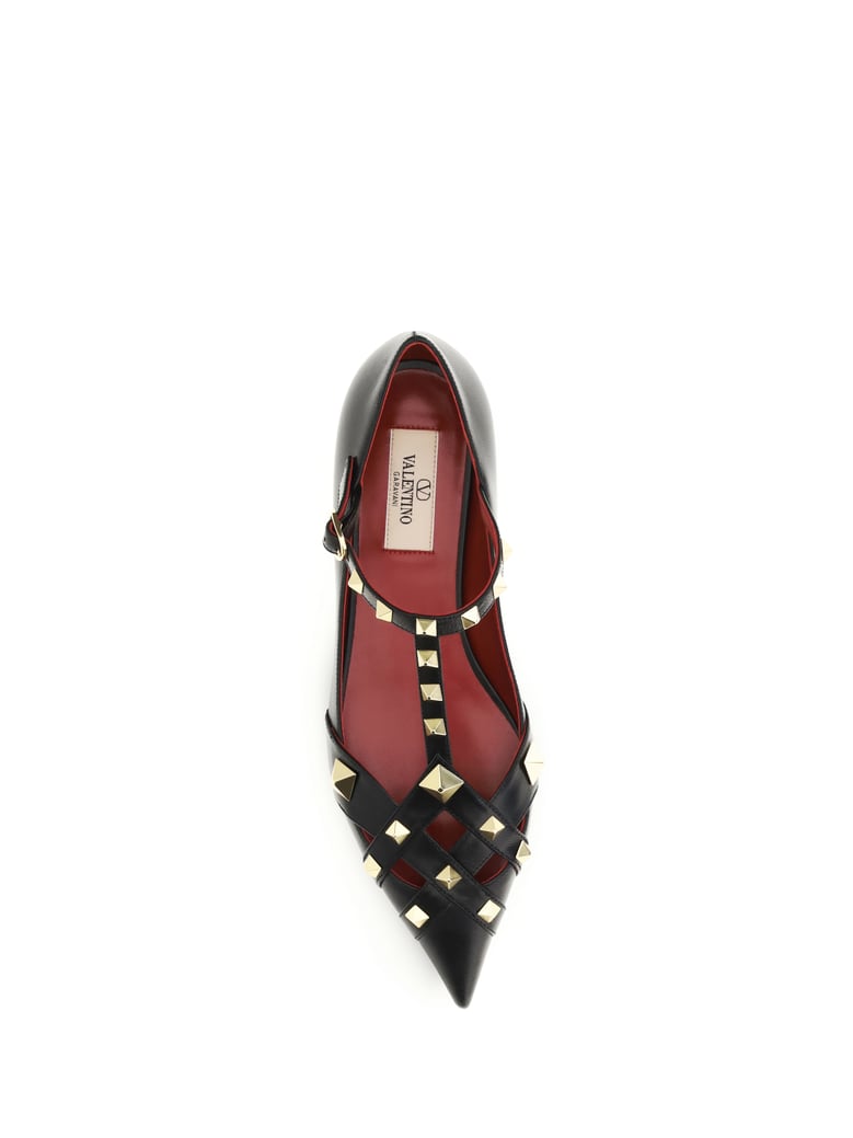 ballerina flats studdy kidskin black by Selfnex