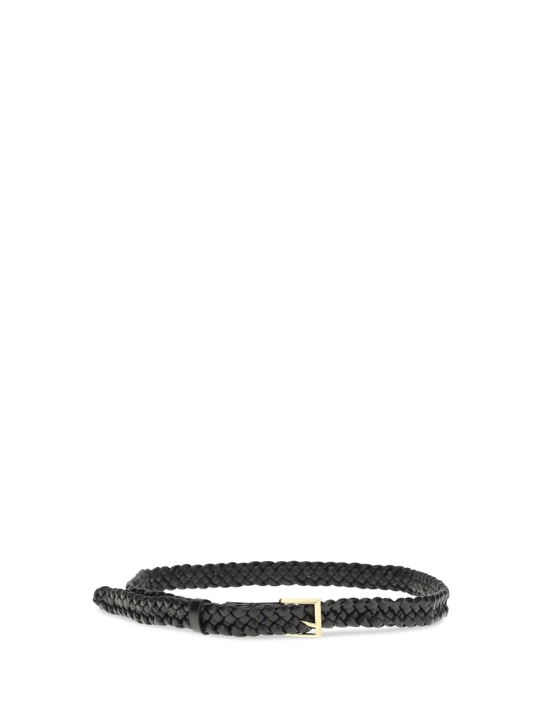leather belt solo black-brass by Selfnex