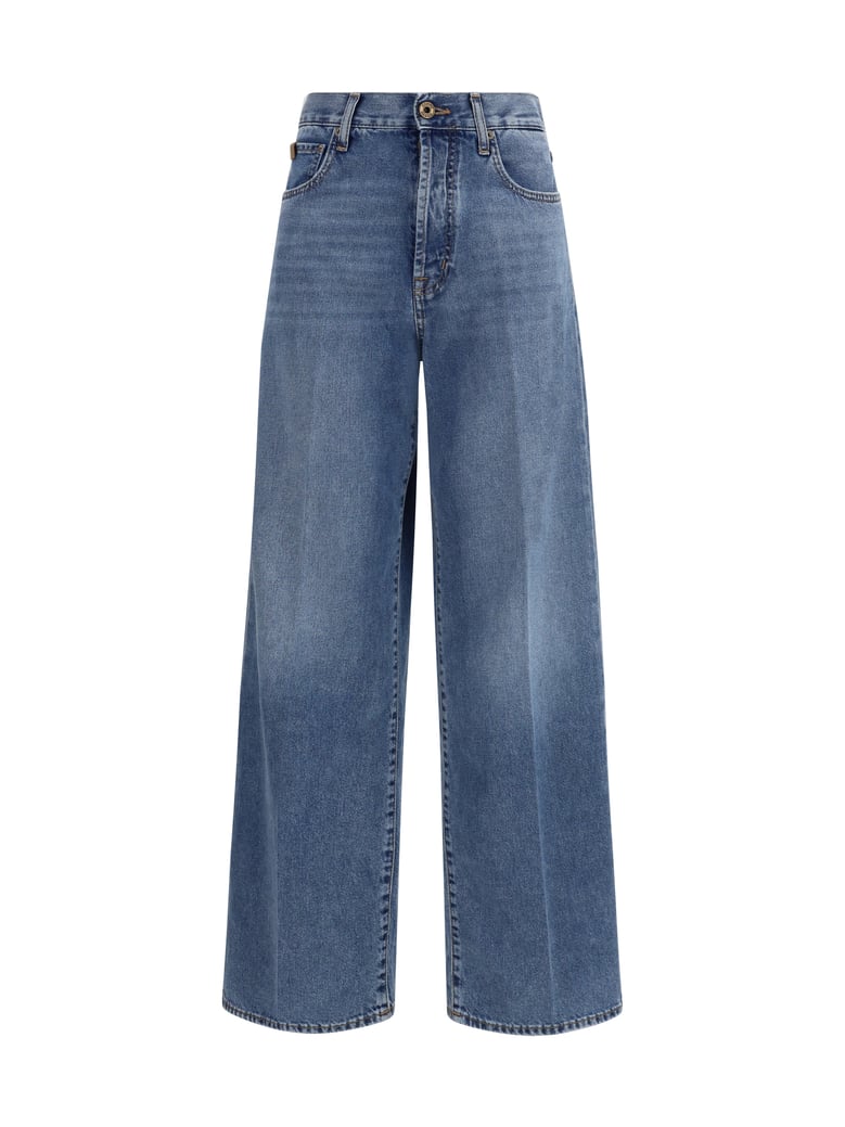 jeans wide 5-pocket medium blue by Selfnex