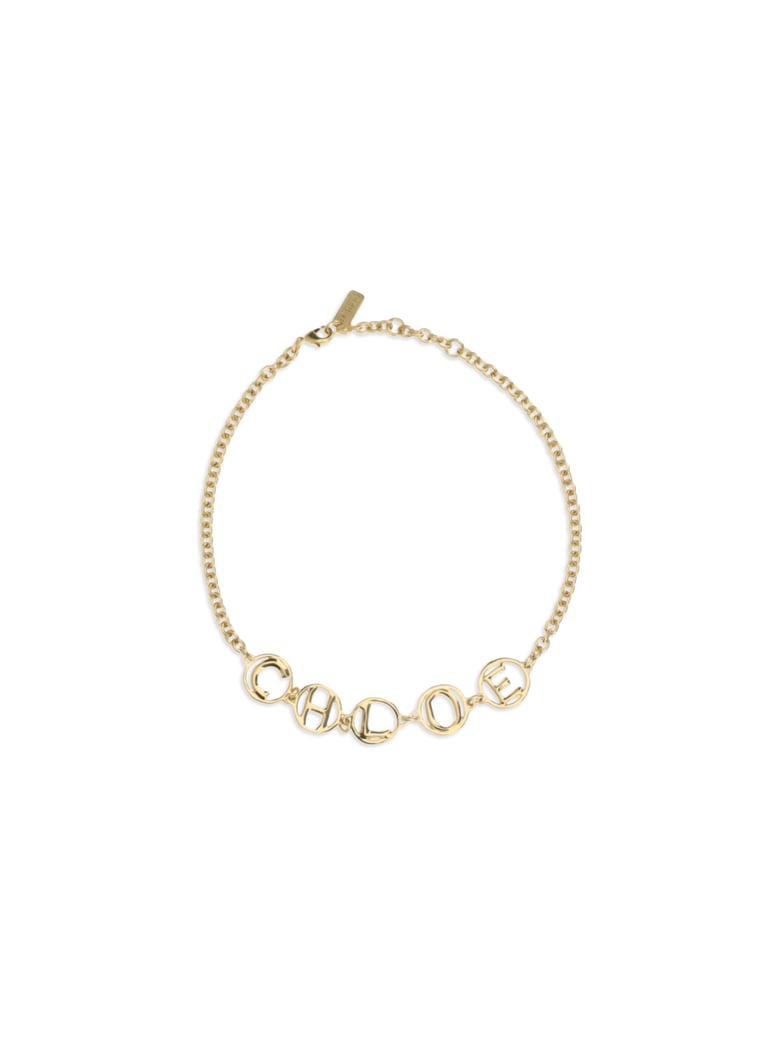 choker necklace script vintage gold by Selfnex