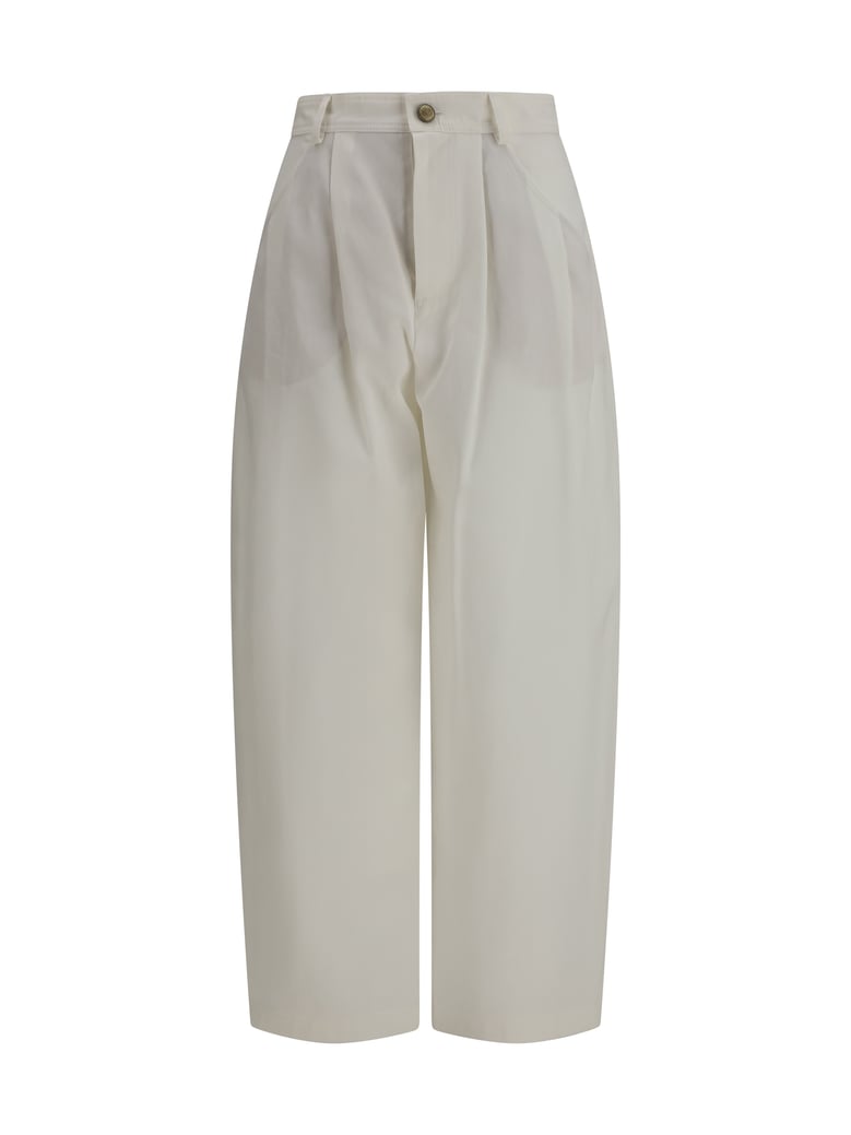 jeans barrel fit white by Selfnex