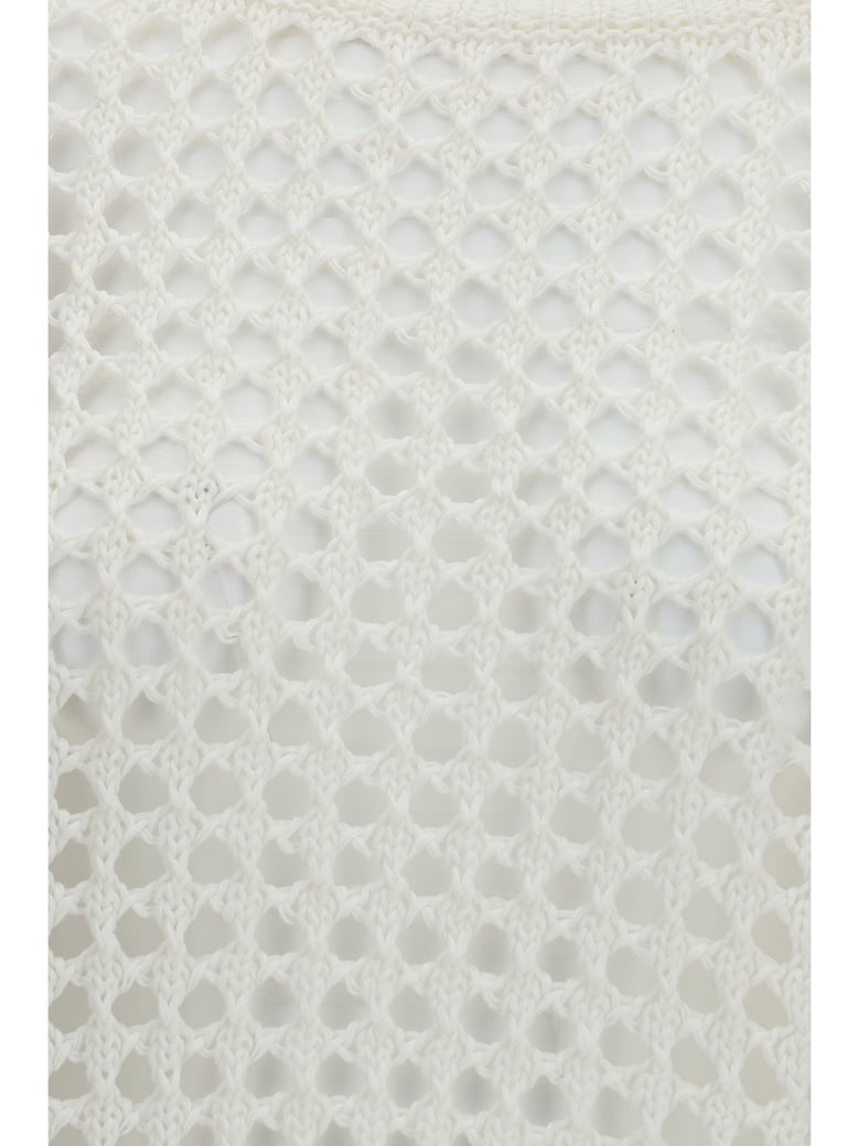 open-knit sweater optic white by Selfnex