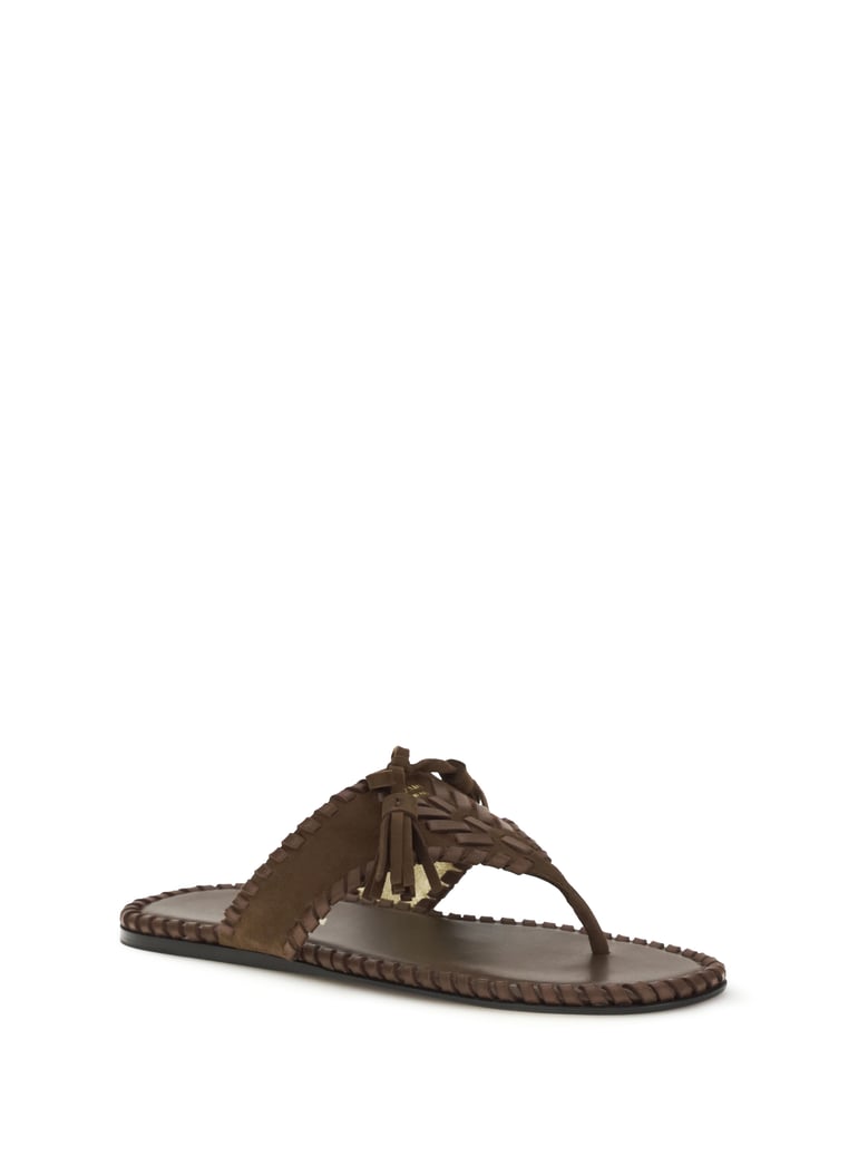 thong sandals cacao by Selfnex