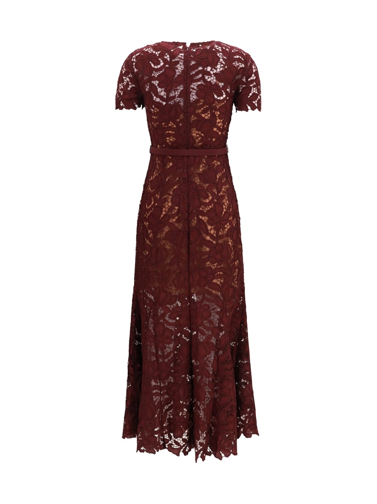 dress midi lace burgundy by Selfnex