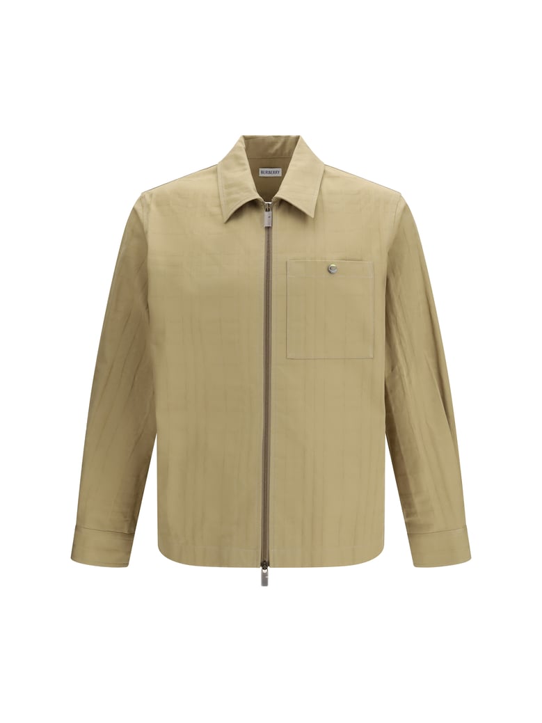 shirt jacket check cotton sandstorm beige by Selfnex