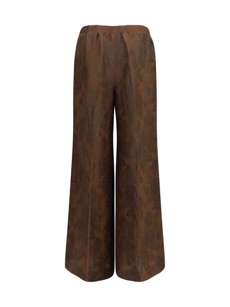 trousers nicole pants linen brown by Selfnex