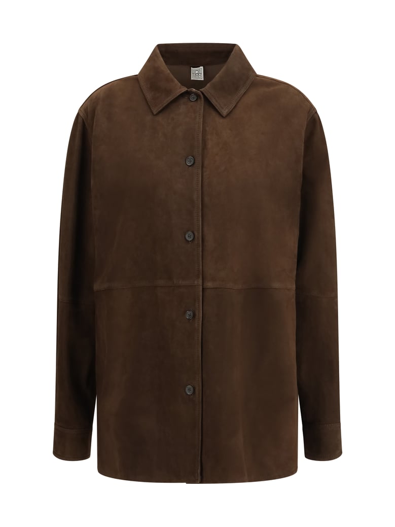 shirt jacket suede bark by Selfnex