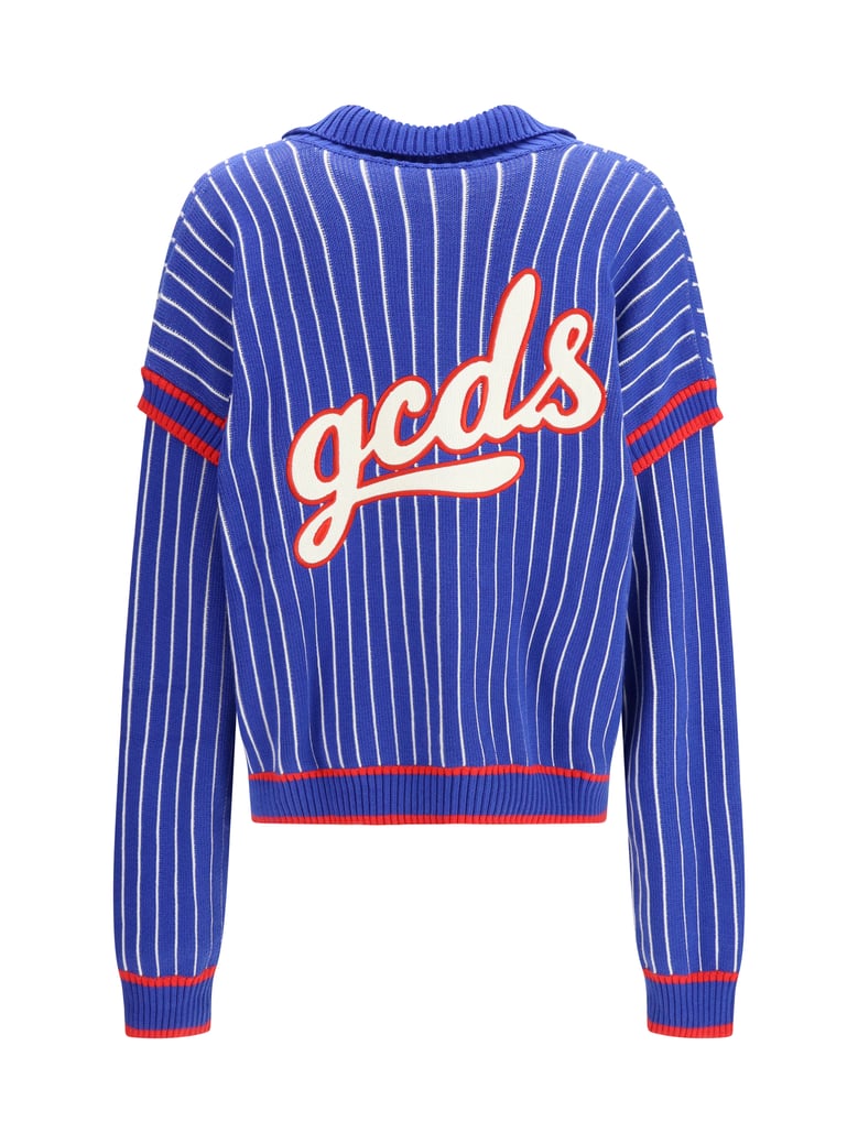 cardigan pinstripe royal blue/red by Selfnex