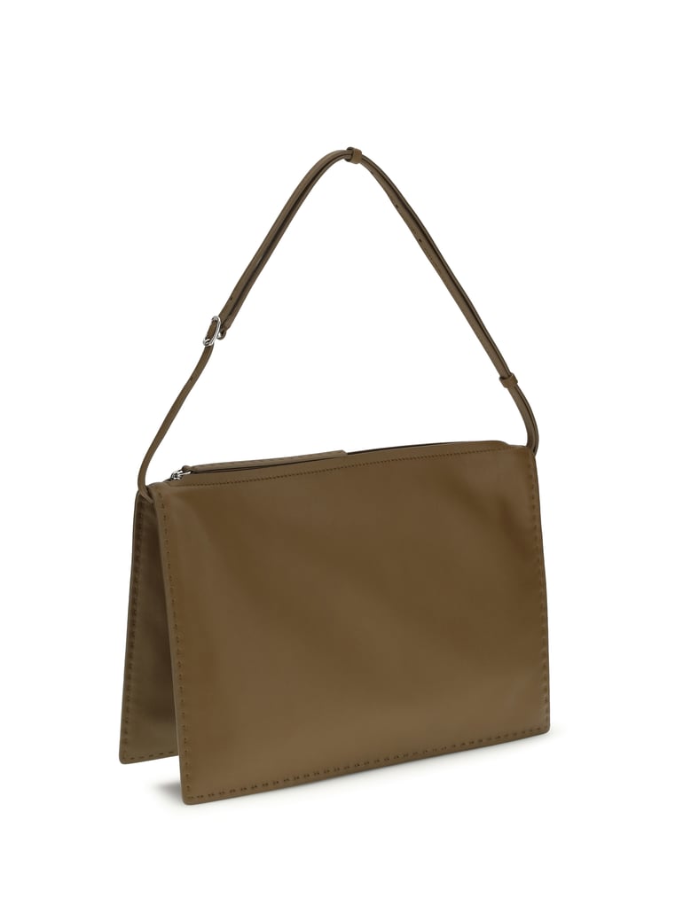 glove clutch caramel/silver by Selfnex
