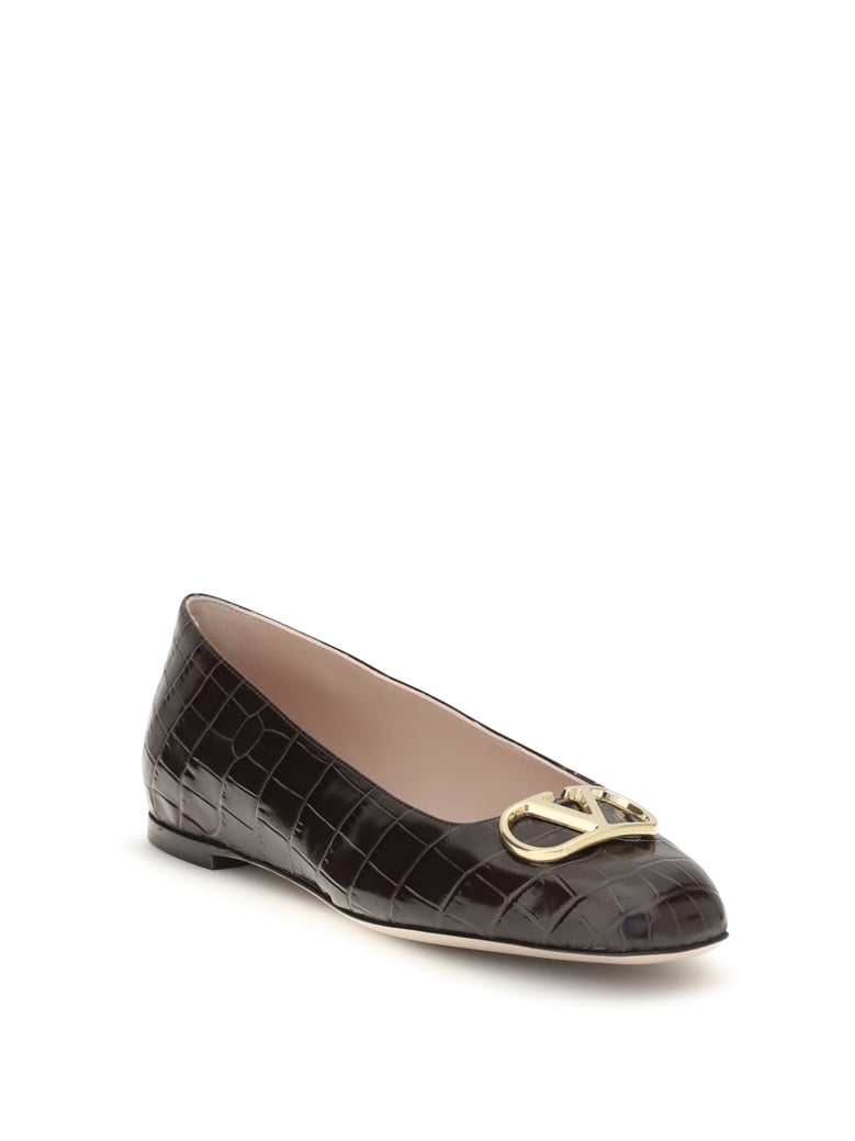 ballerina flats oak brown nappa leather by Selfnex