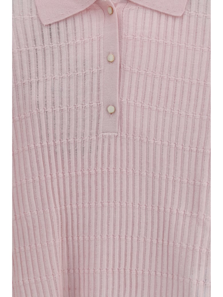 polo shirt polo gallo pink wool & silk by Selfnex