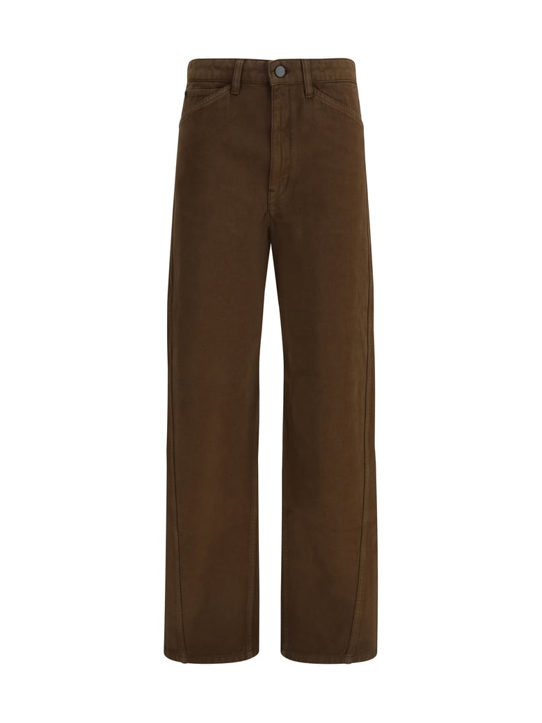 five-pocket twill pants cacao by Selfnex