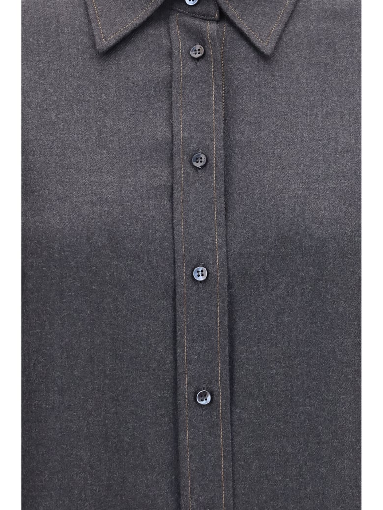 shirt virgin wool anthracite by Selfnex