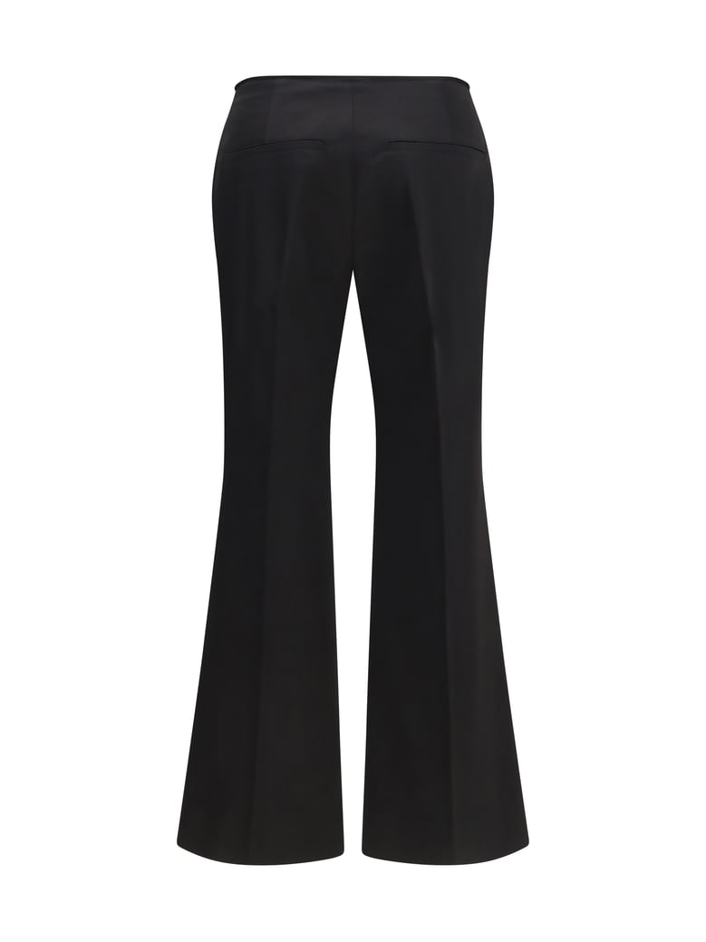 pants kick flare raw-edge black by Selfnex