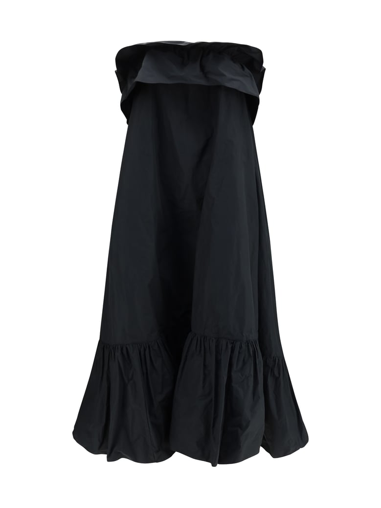 sleeveless dress in technical canvas black by Selfnex