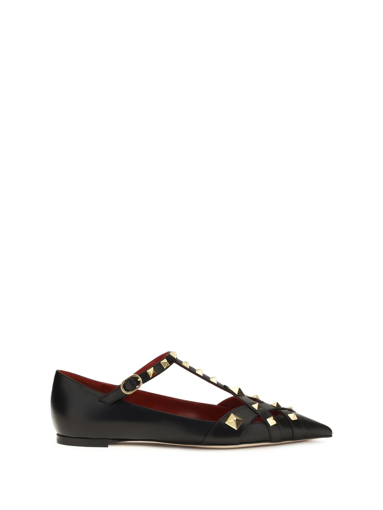 ballerina flats studdy kidskin black by Selfnex