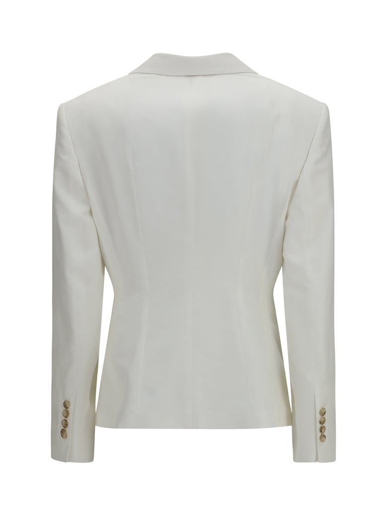double-breasted blazer optical white by Selfnex