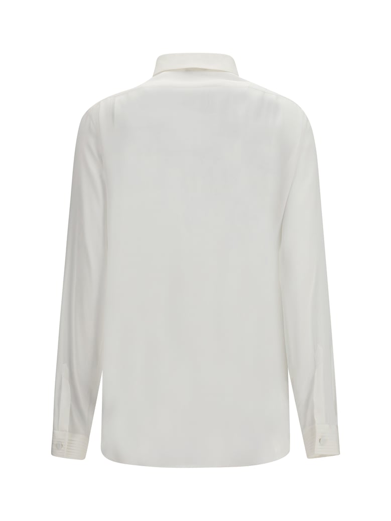 shirt tuxedo optical white silk by Selfnex
