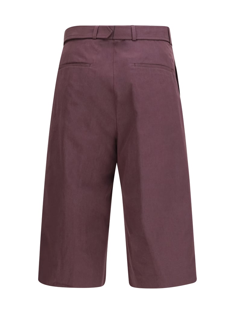 cotton poplin shorts dark purple by Selfnex