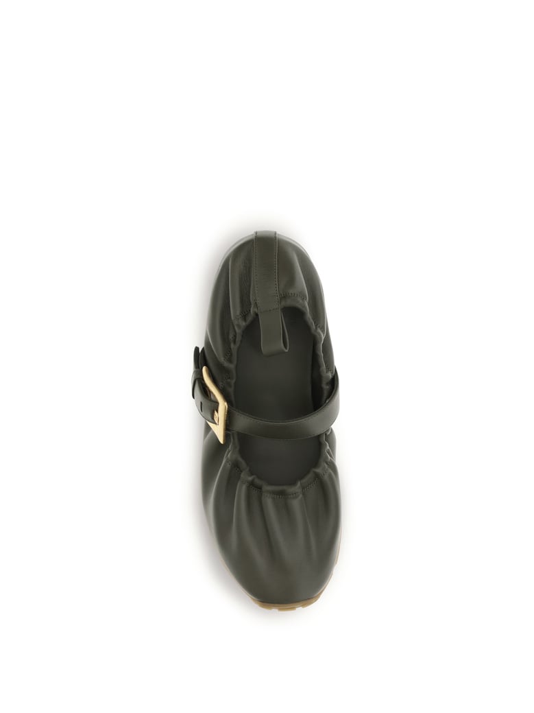 ballerinas buckle-strap green by Selfnex