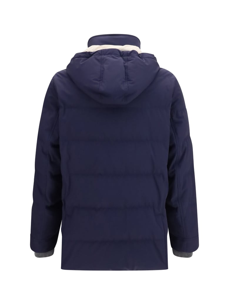 nylon hooded jacket cobalt/pewter by Selfnex