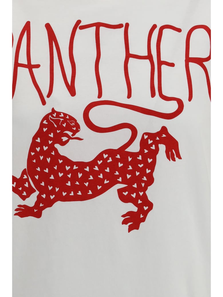 t-shirt printed cotton ivory/red by Selfnex