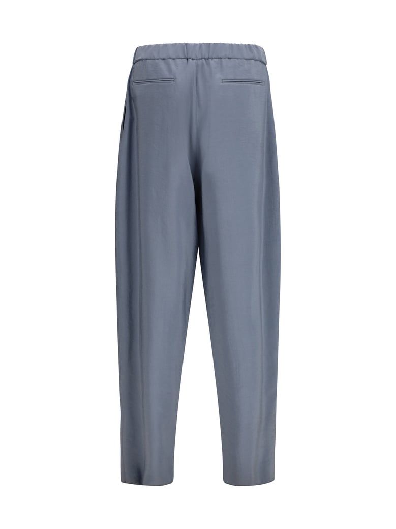 wide-leg silk-blend trousers by Selfnex