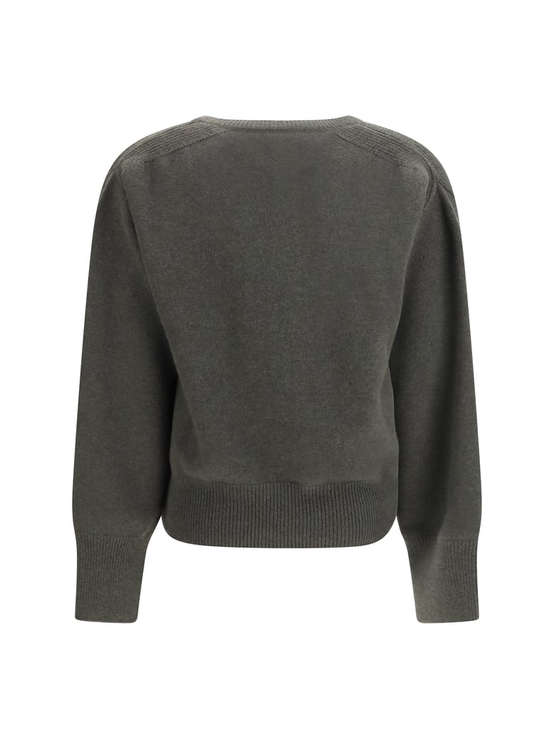 cashmere v-neck sweater military green by Selfnex