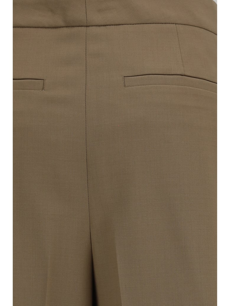 pleated pants beige by Selfnex