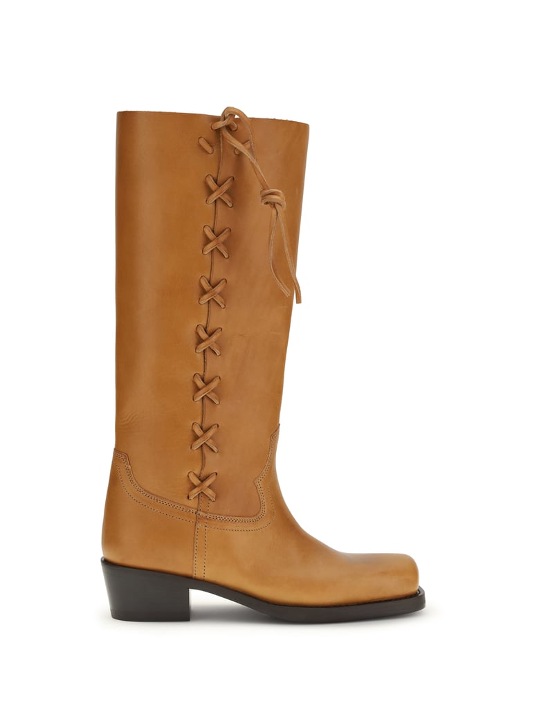 boots roxanne tan calf leather by Selfnex