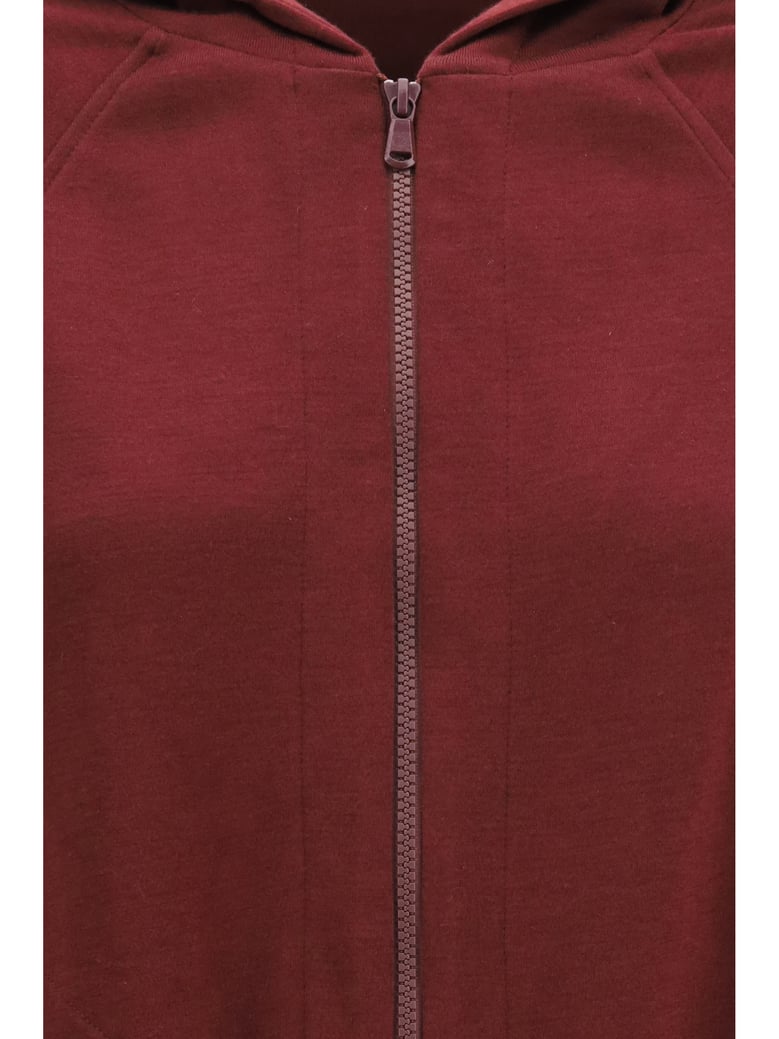 long-sleeve zip hoodie cabernet by Selfnex