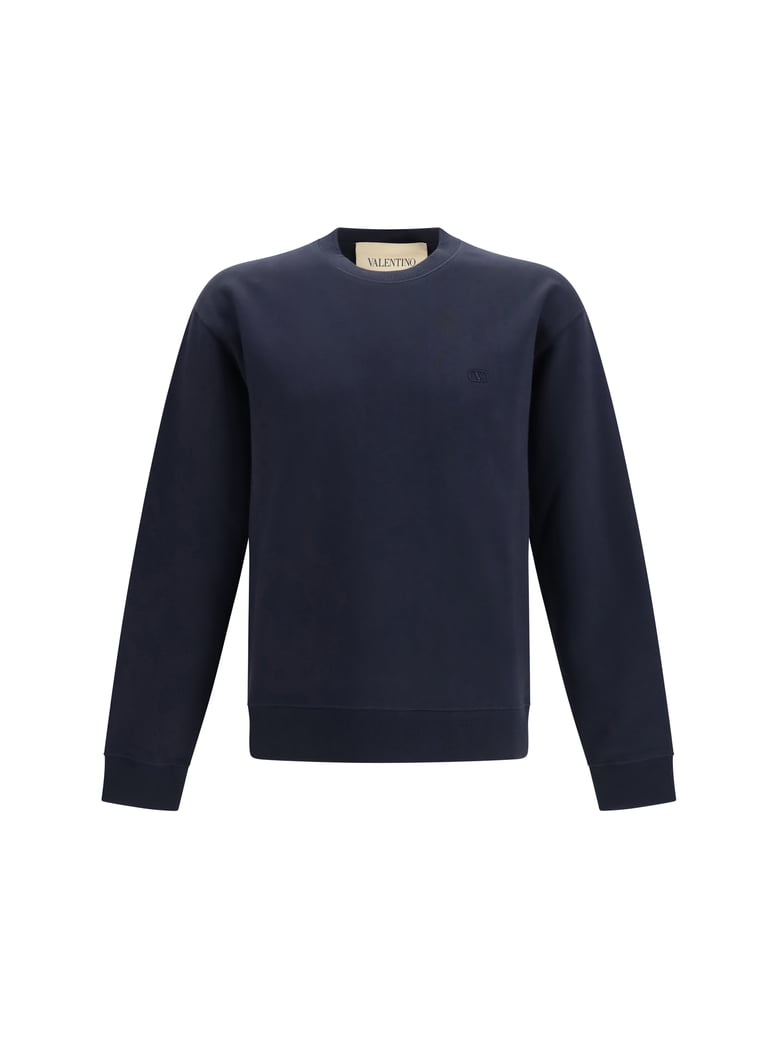 cotton sweatshirt vlogo navy by Selfnex