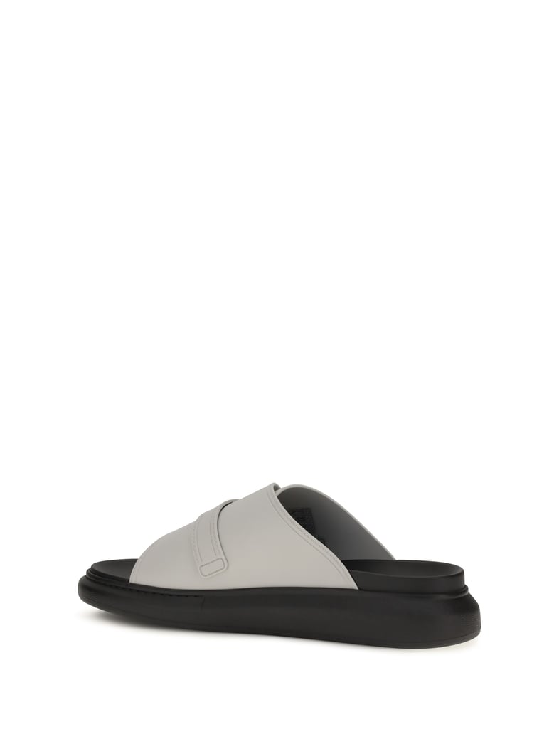 buckle slide sandals ash grey by Selfnex