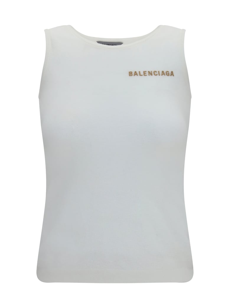 logo tank top white by Selfnex