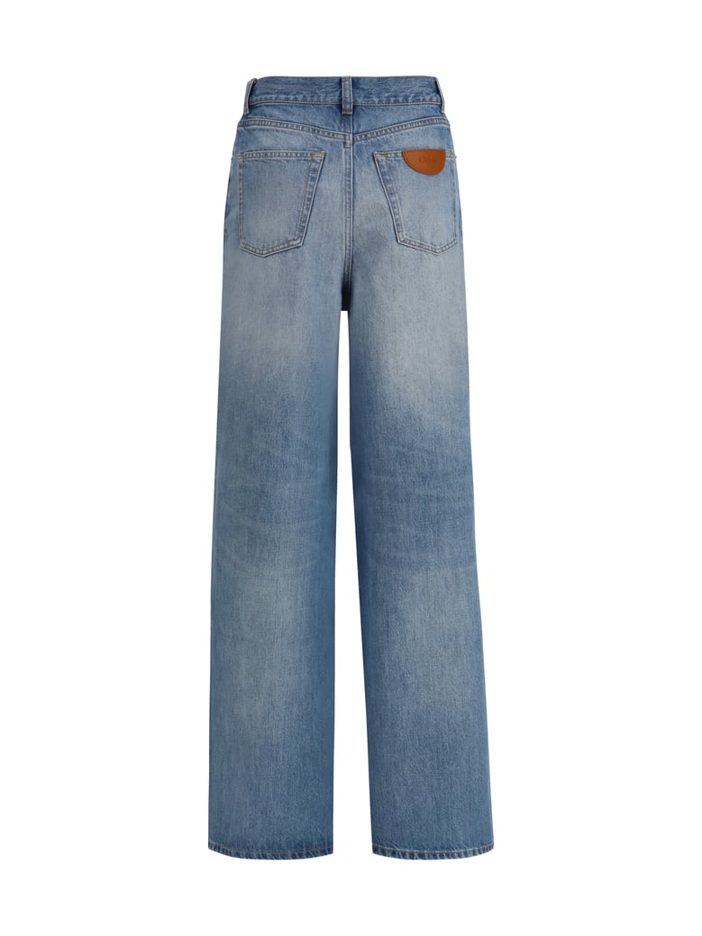 jeans high-rise wide-leg dream blue by Selfnex