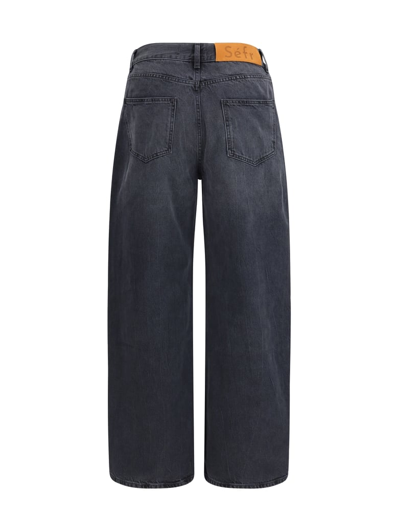 jeans relaxed cut black worn wash by Selfnex