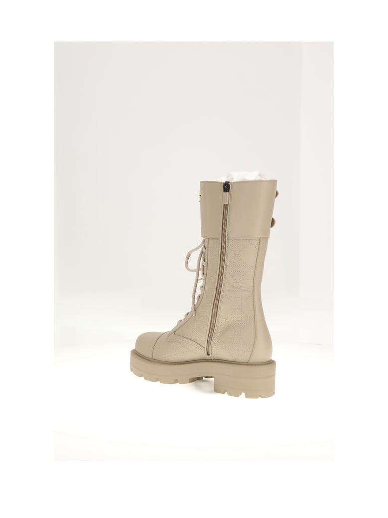boots d-trap low beige calf leather by Selfnex
