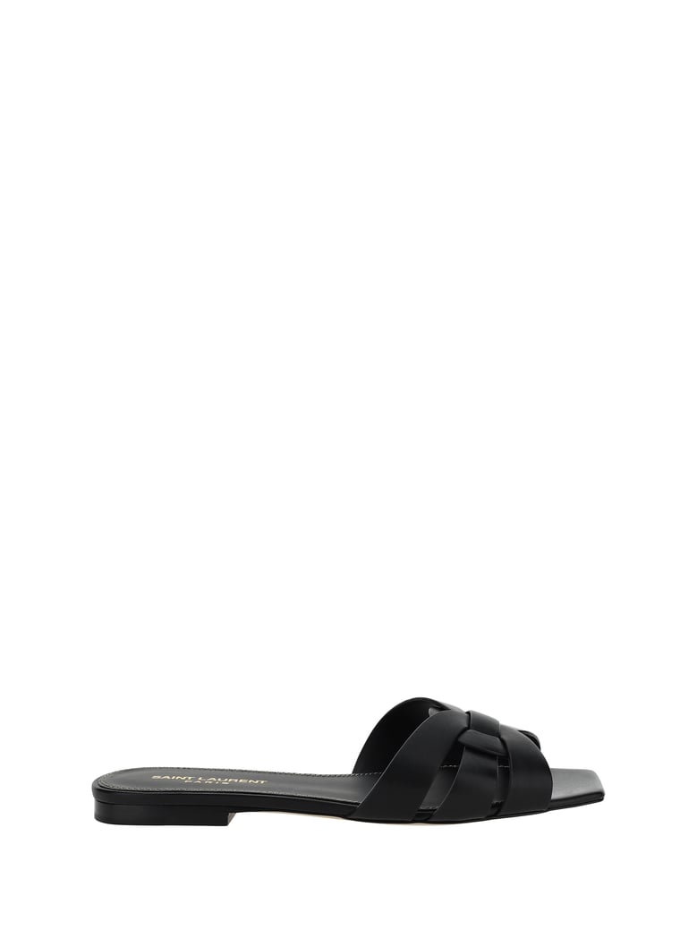 leather sandals black by Selfnex