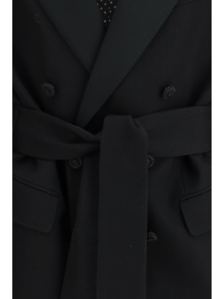 blazer double-breasted virgin wool black by Selfnex