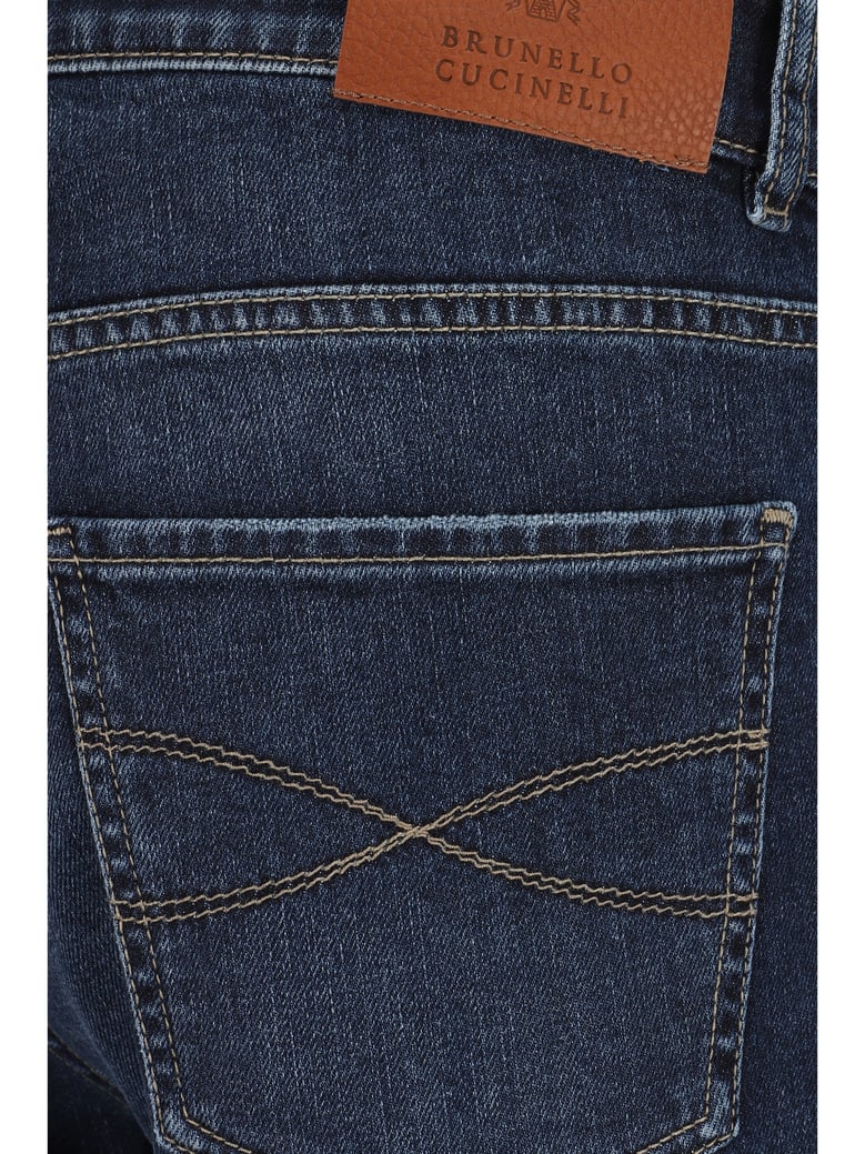 straight cotton jeans with five-pocket design by Selfnex