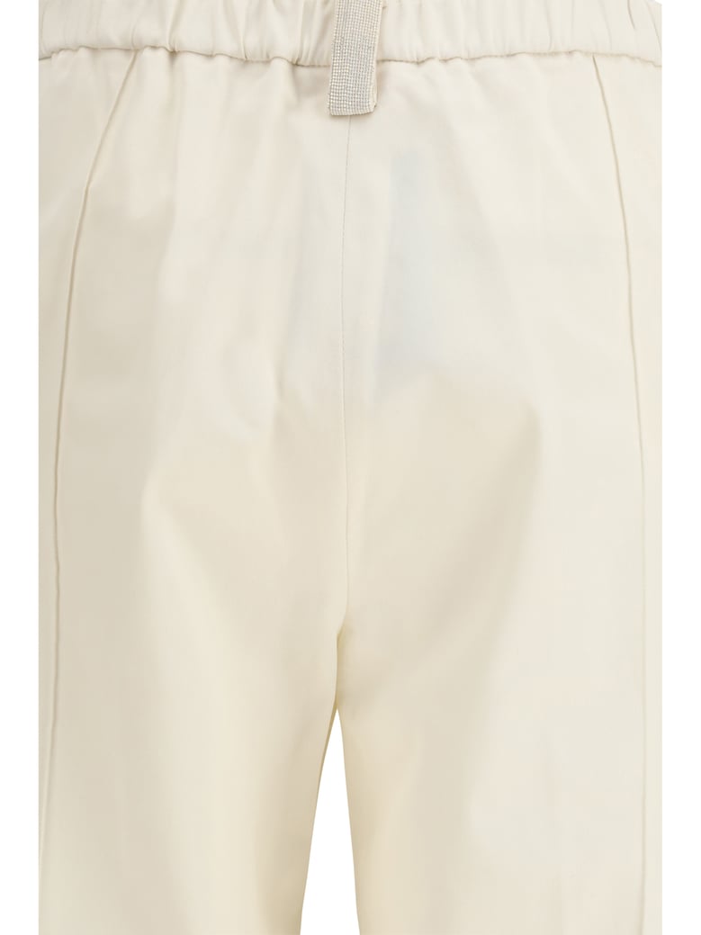 trousers cotton gabardine cream by Selfnex
