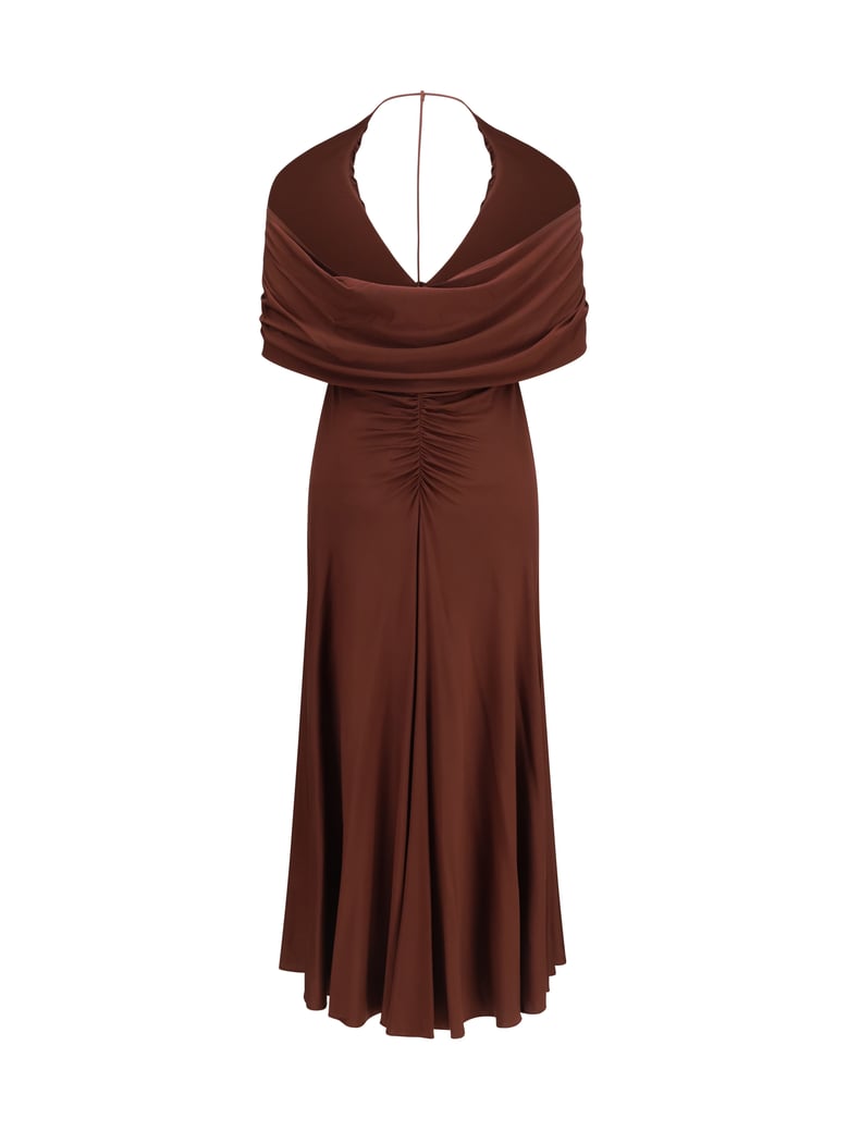dress jersey midi brown by Selfnex