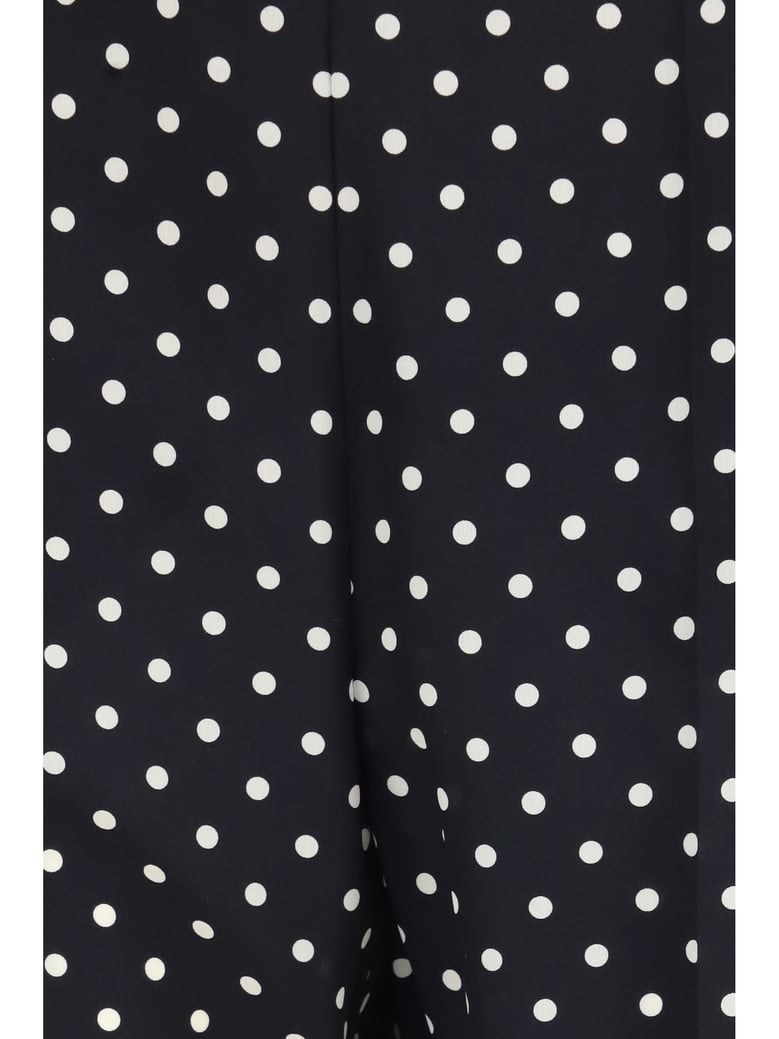 pants polka-dot crêpe de chine silk by Selfnex