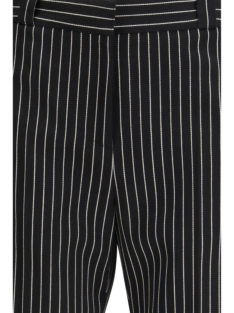 trousers striped wool-cotton black/ecru by Selfnex
