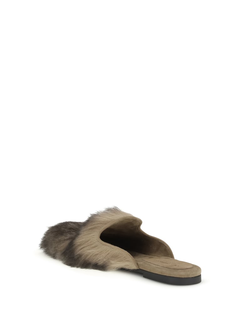 sheepskin mules mahogany by Selfnex