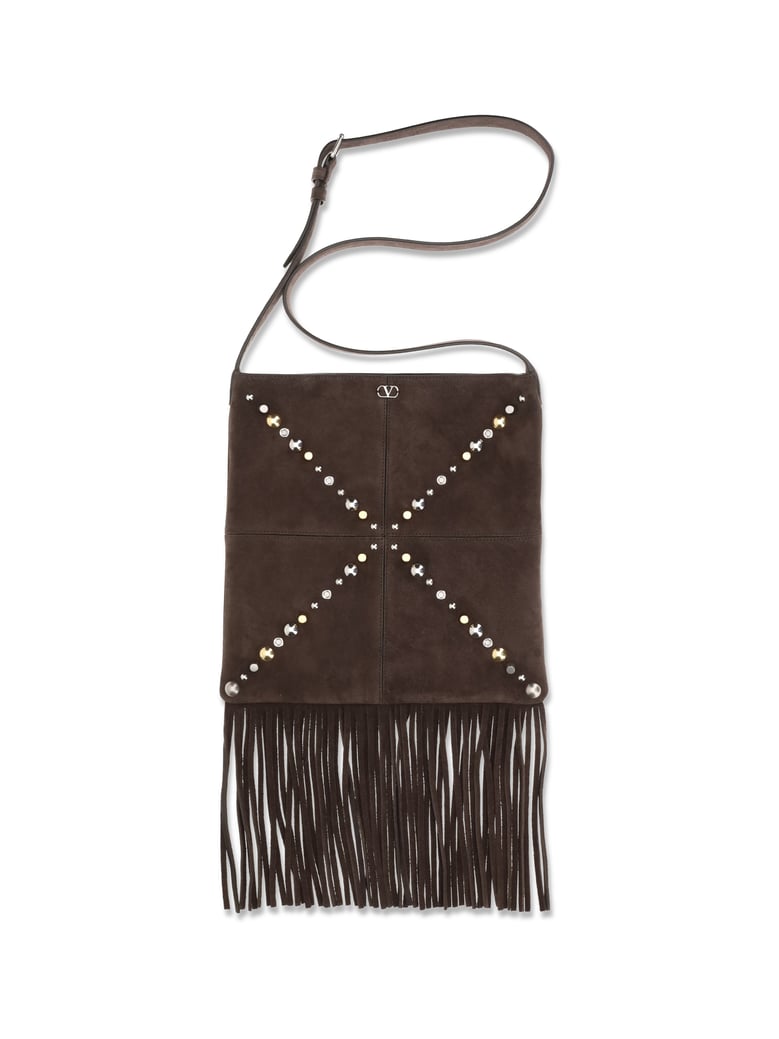 shoulder bag nellcôte dark brown suede by Selfnex
