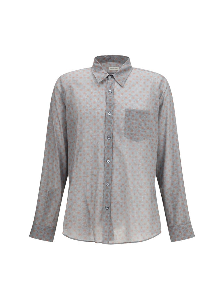 long-sleeved cotton shirt steel by Selfnex